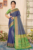 blue patola saree