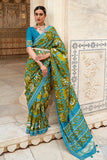 green patola saree