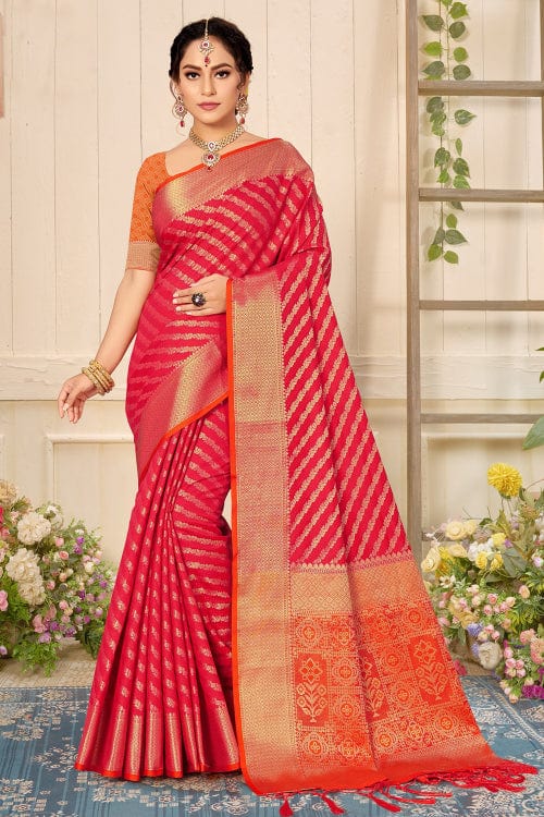 pink patola saree