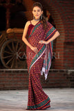 Patola Saree Rosewood Maroon Patola Saree saree online