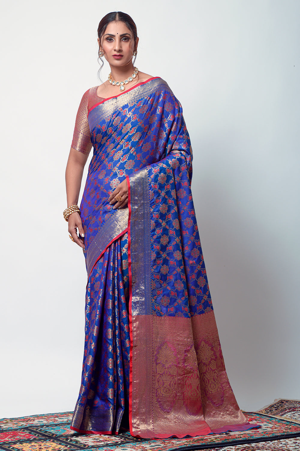 blue patola saree