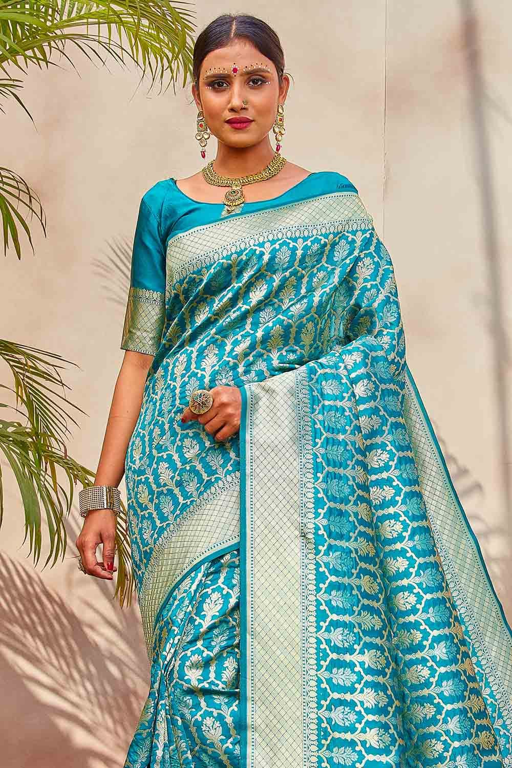 Patola Saree Sapphire Blue Zari Woven Patola Saree saree online