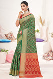 green patola saree