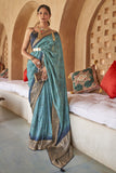 blue patola saree