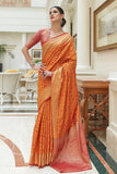 orange patola saree