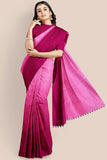 Pure Cotton Hot Pink Dual Tone Dyed Handwoven Mulmul Cotton Saree saree online