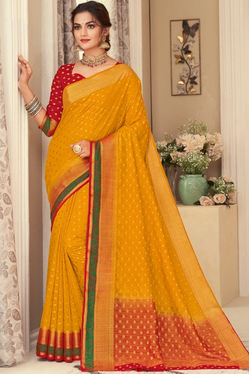 yellow saree