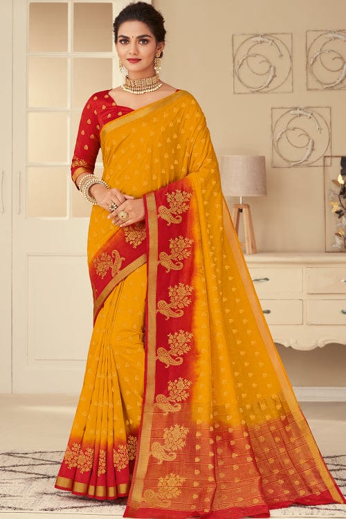 yellow saree