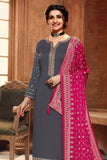 Anchor Grey Georgette Salwar Suit