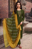 Salwar Suit Army Green Unstitched Salwar Suit saree online