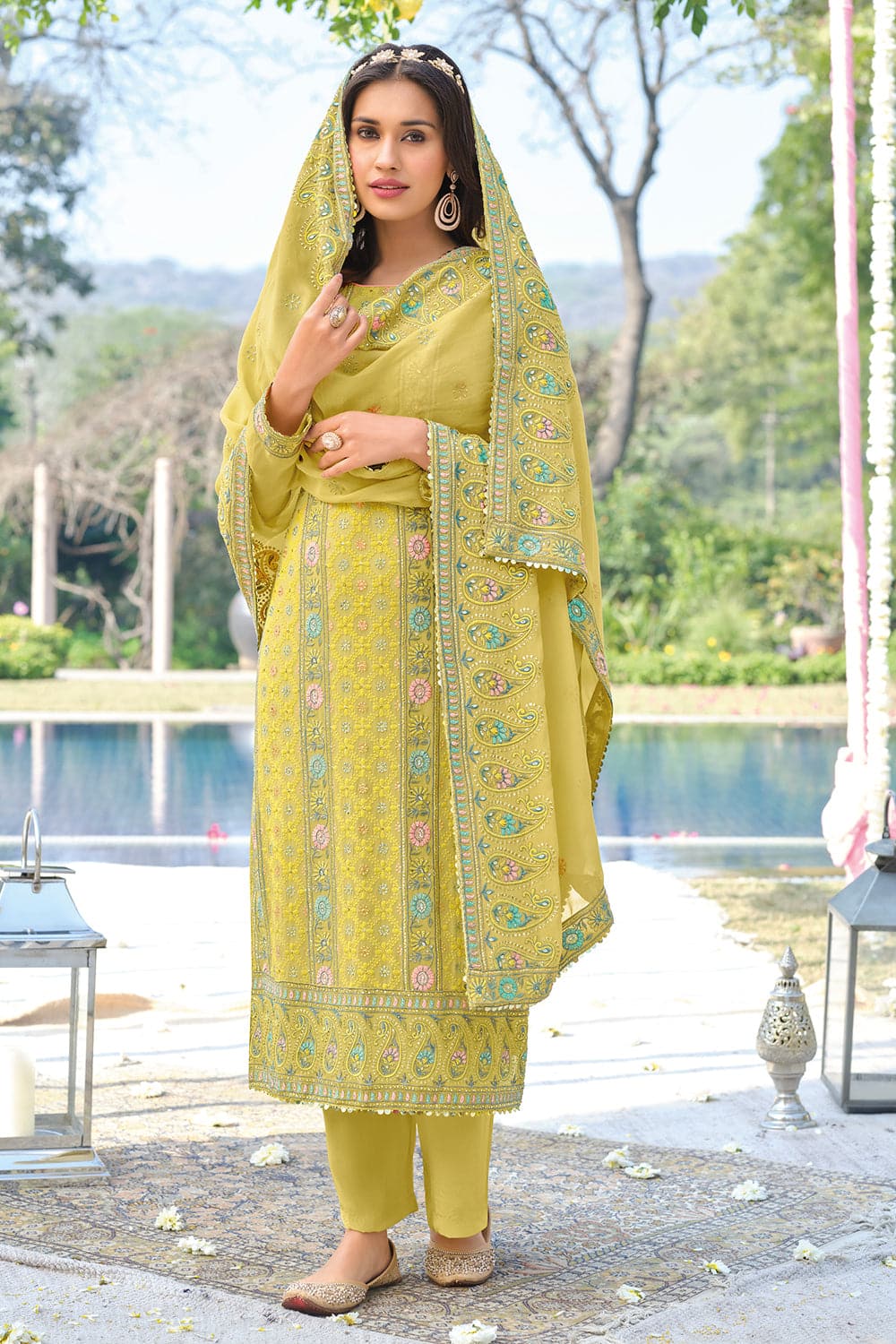 yellow salwar suit