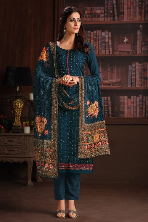 blue salwar suit