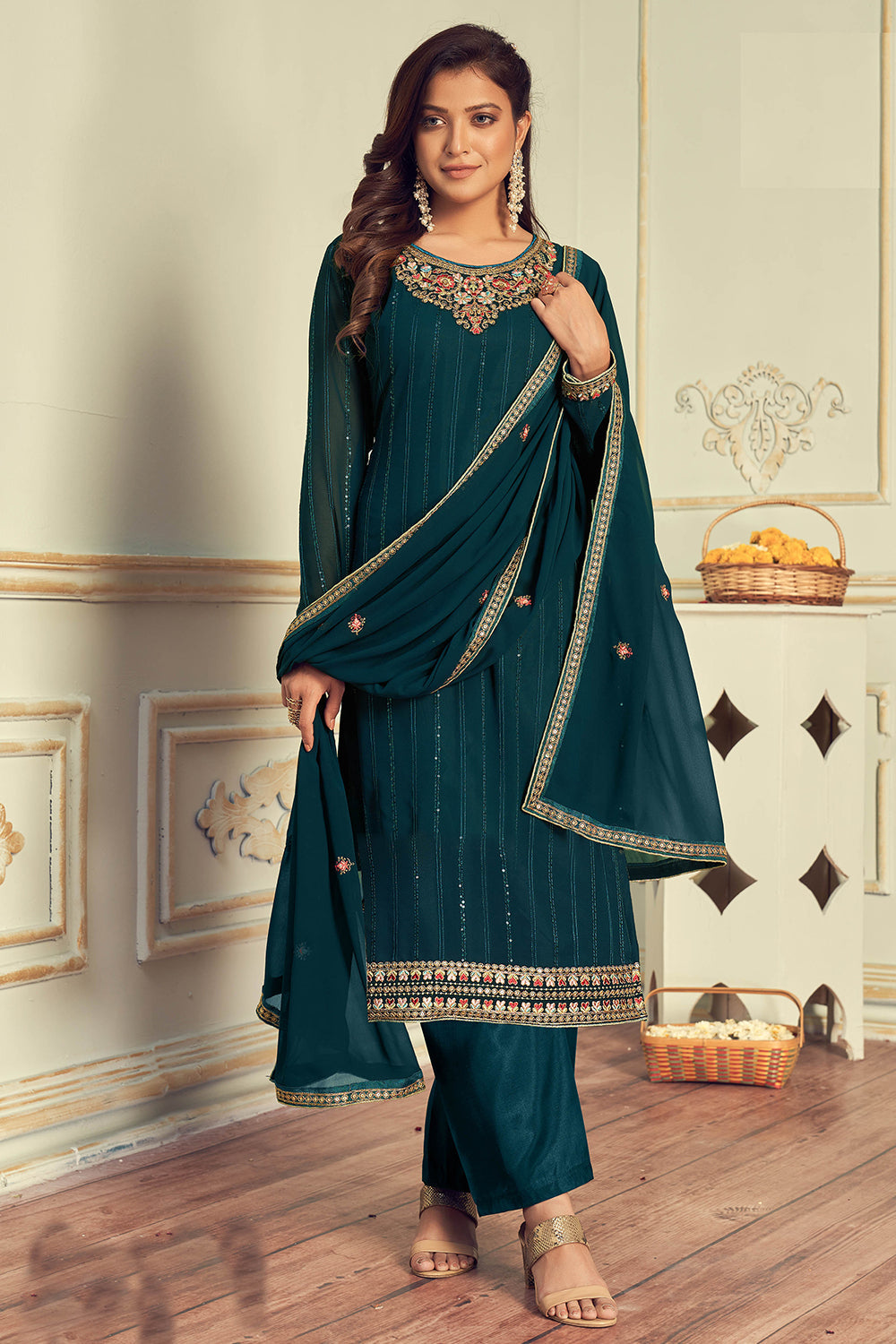 blue salwar suit