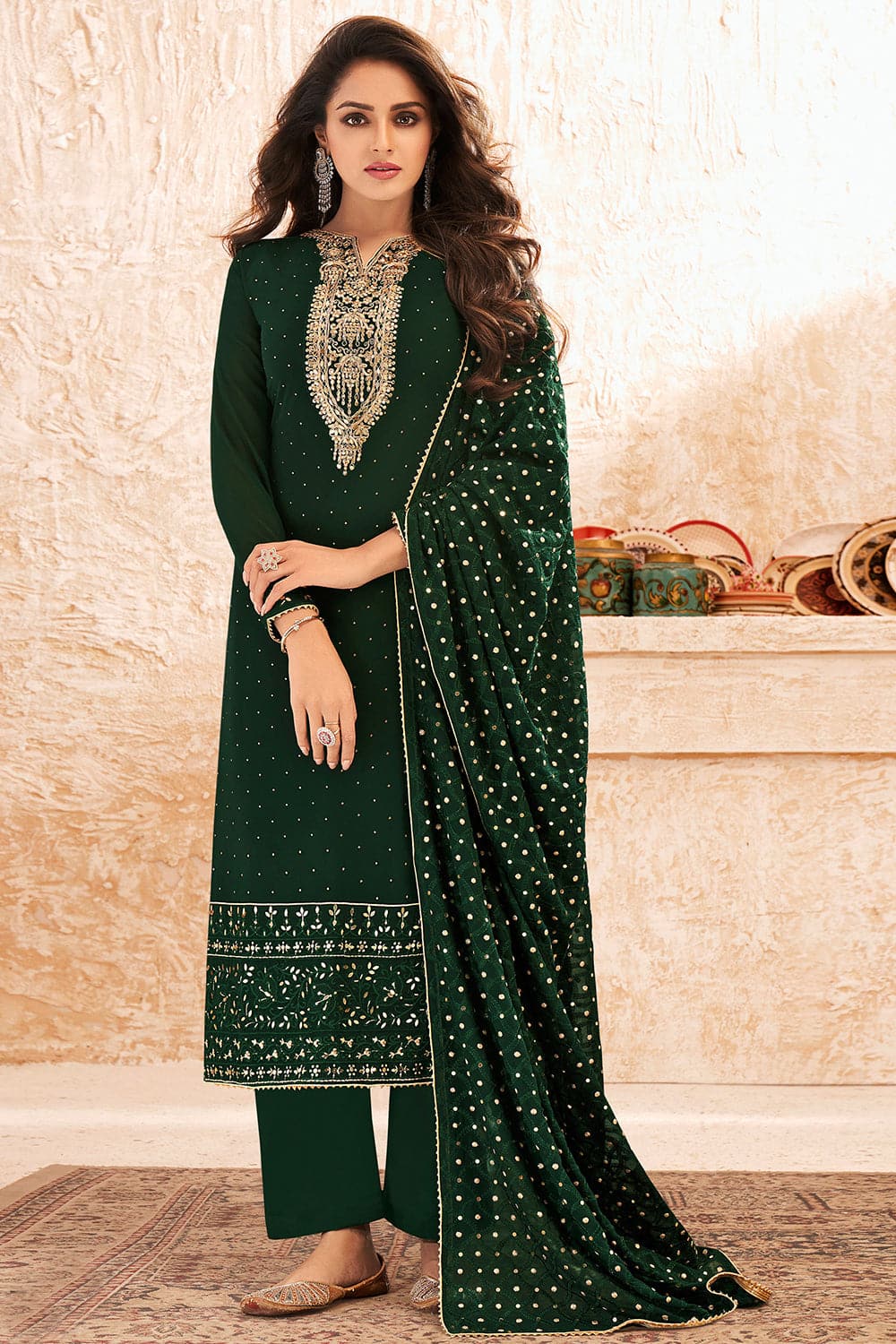 Pine Green Salwar Suit