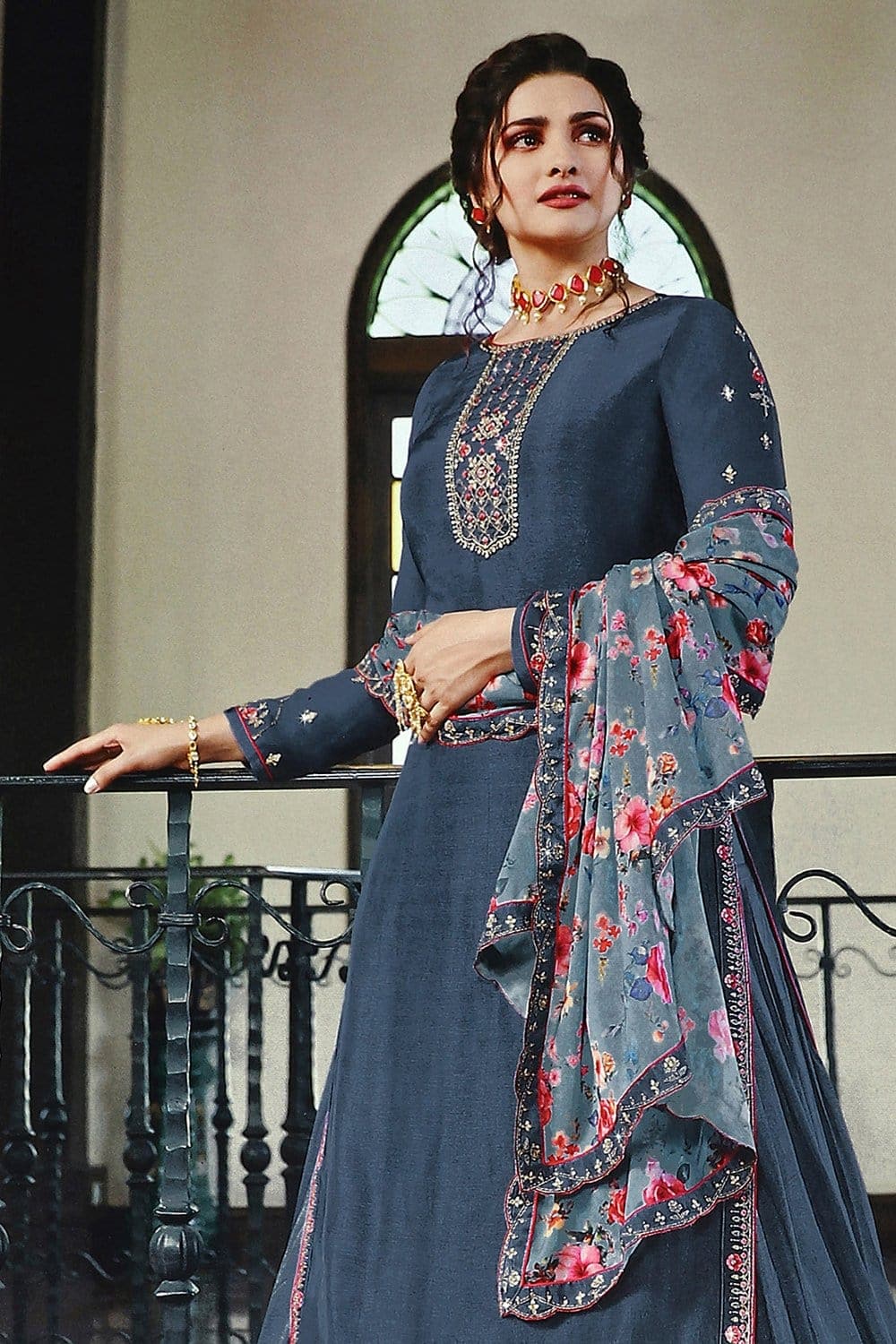 Slate Grey Salwar Suit