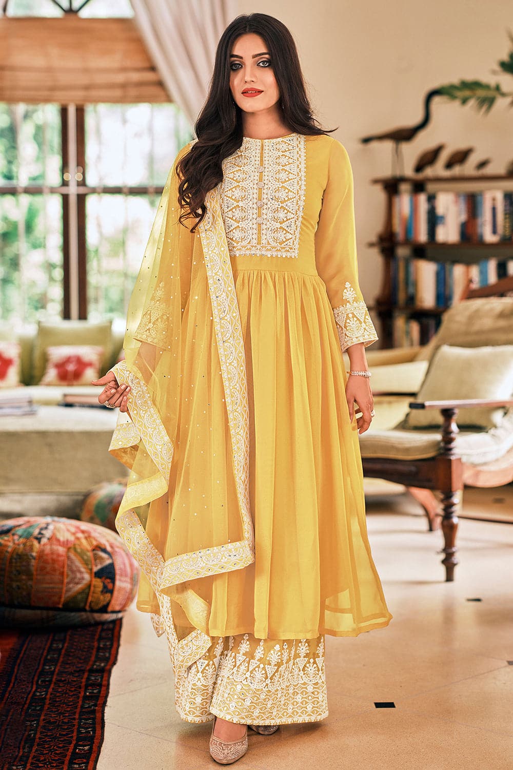 Yellow sale churidar suit