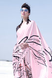 Satin Crepe Cherry Blossom - From Winter Ivy saree online