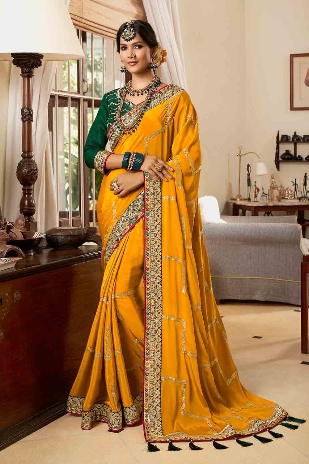 Fancy Designer Printed Crepe Saree