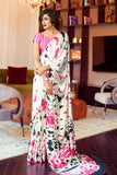 Satin Crepe When Pink Marries Black - From Retro Romance saree online