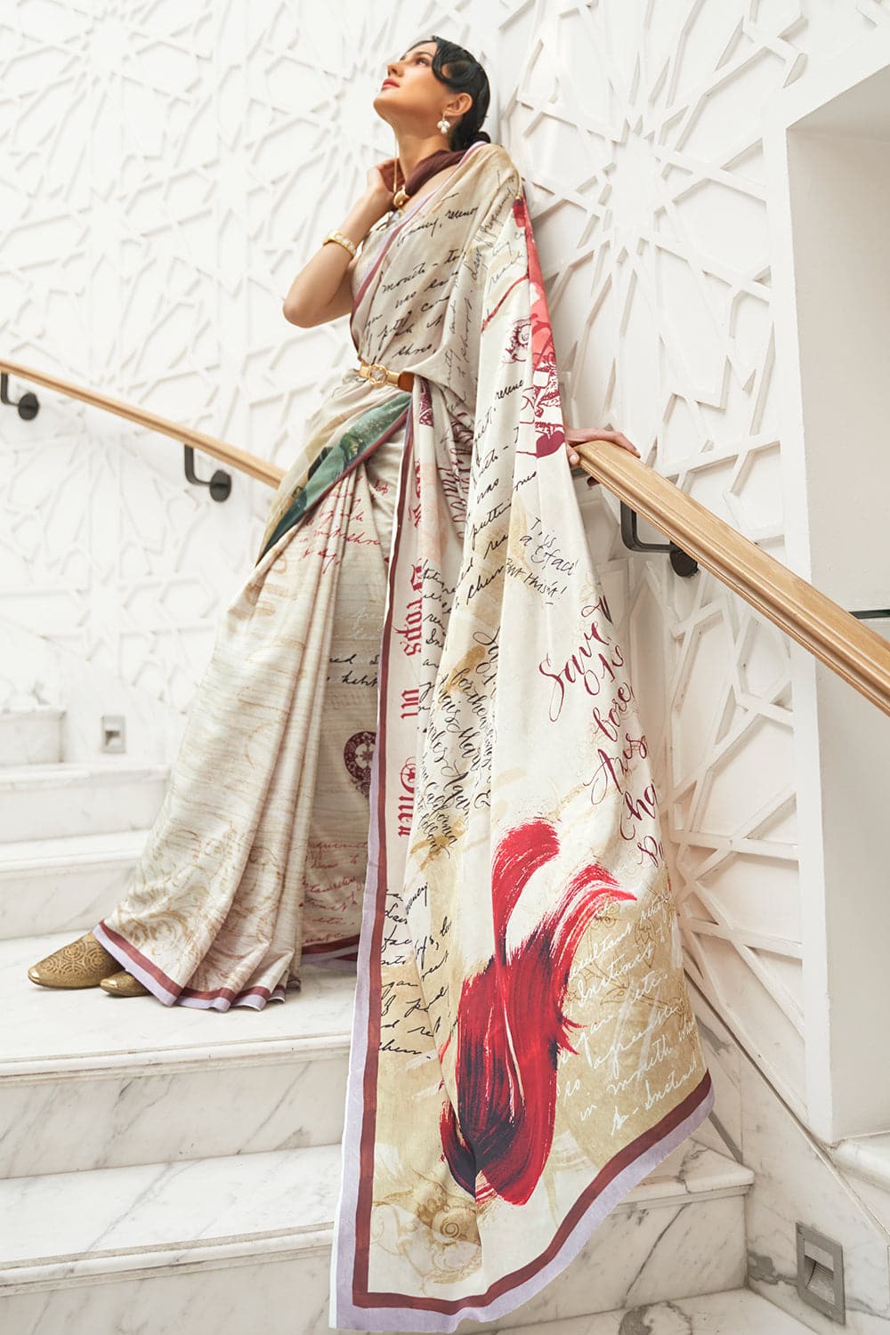 Buy White Sarees for Women by Stylefables Online | Ajio.com