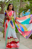 BHARGAVI CHIRMULEY in Multicolor Satin Silk Saree
