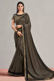 satin silk saree