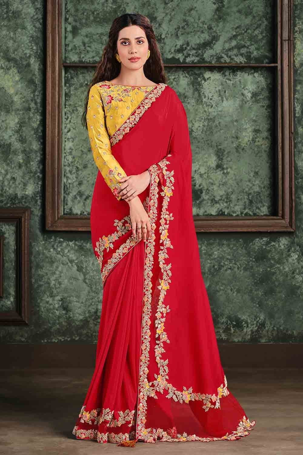 satin silk saree