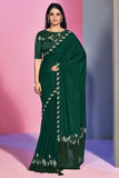 satin silk saree