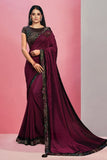 satin silk saree