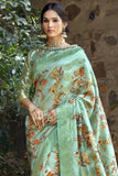 Satin Silk Saree Mint Green Satin Silk Saree saree online