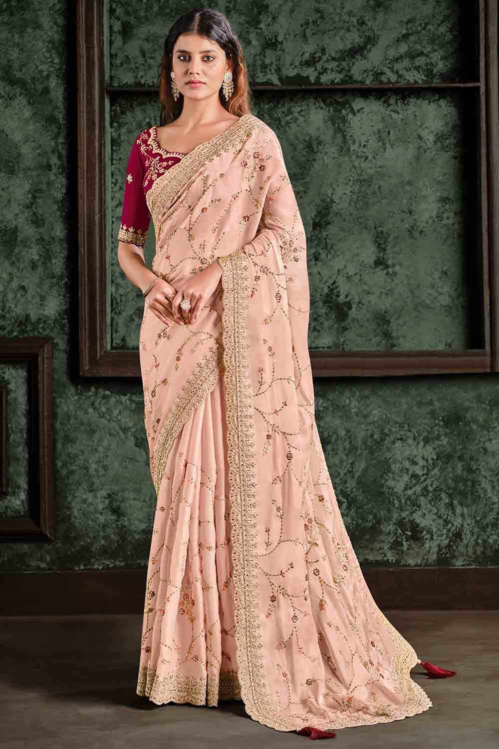 satin silk saree