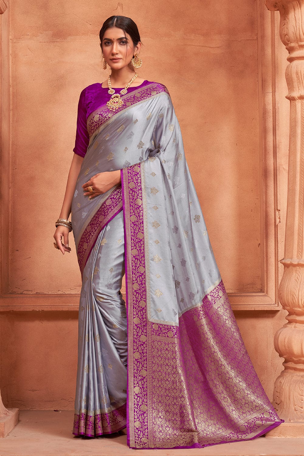 satin silk saree