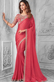 satin silk saree