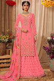 pink sharara suit