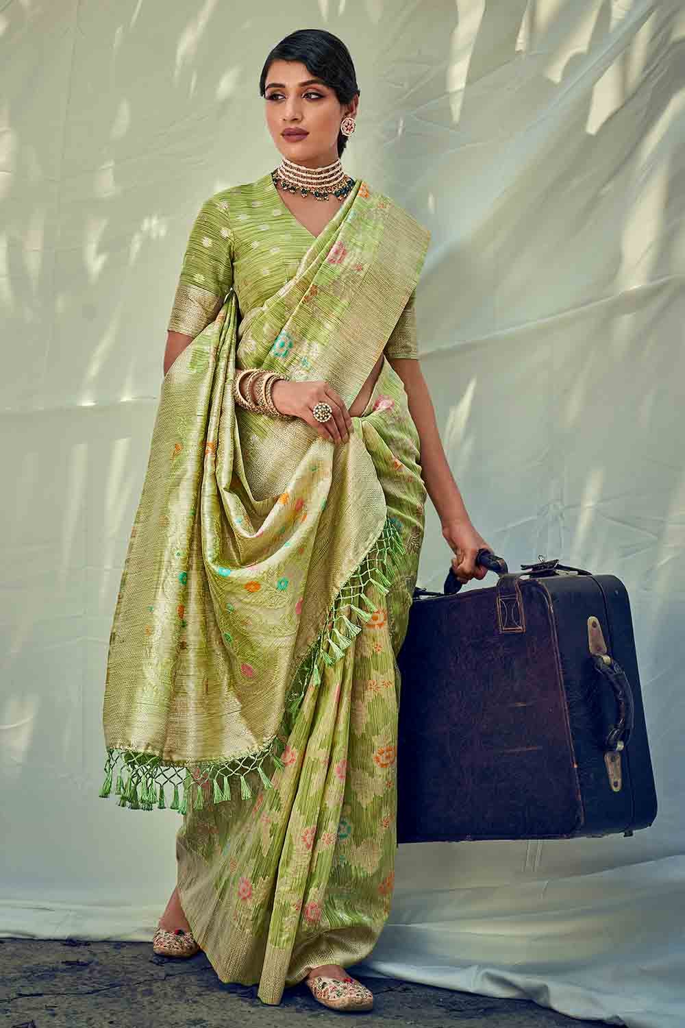 green saree