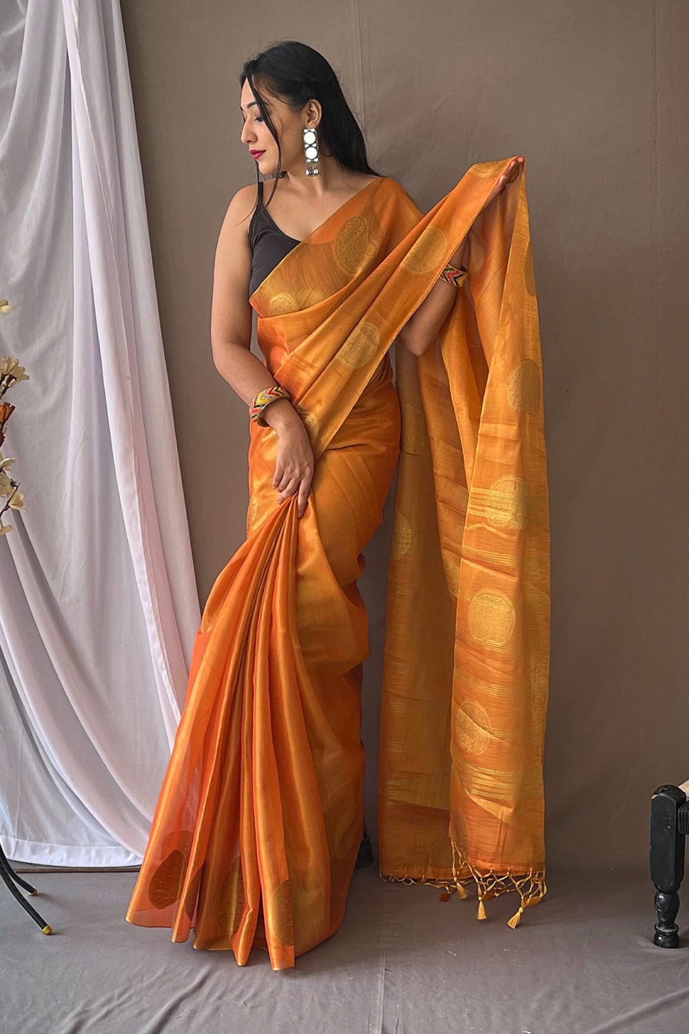 Amazon.com: Women's Georgette Dark orange Saree With Unstiched Blouse Piece  | Saree for Women | Indian Saree for Wedding |Party Wear Saree (Dark orange)  : Clothing, Shoes & Jewelry