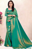 green kanjivaram saree