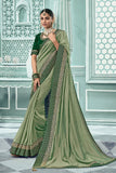 green saree