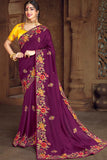 purple saree