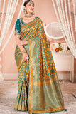 multicolour silk saree