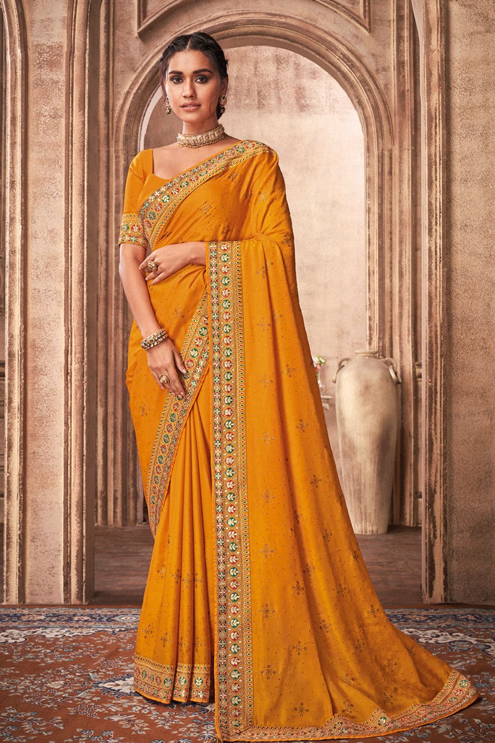 Kimora Mesmerizing Lemon Yellow Silk Saree – Kimora Fashion Pvt Ltd