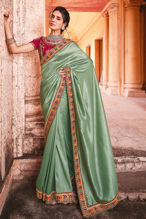 green saree