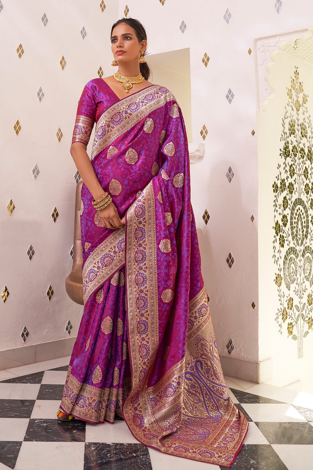 purple saree