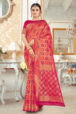 pink banarasi  saree