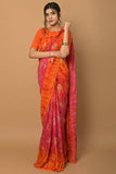 pink silk saree