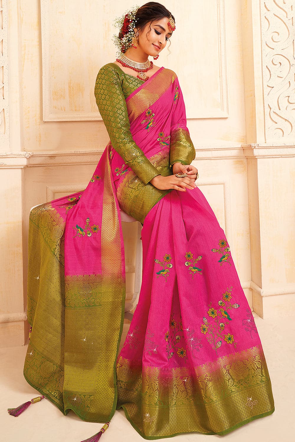 silk saree designer blouse