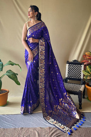 blue saree