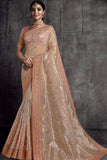 Bisque Beige South Silk Saree