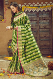 South Silk Saree Chartreuse Green South Silk Saree saree online