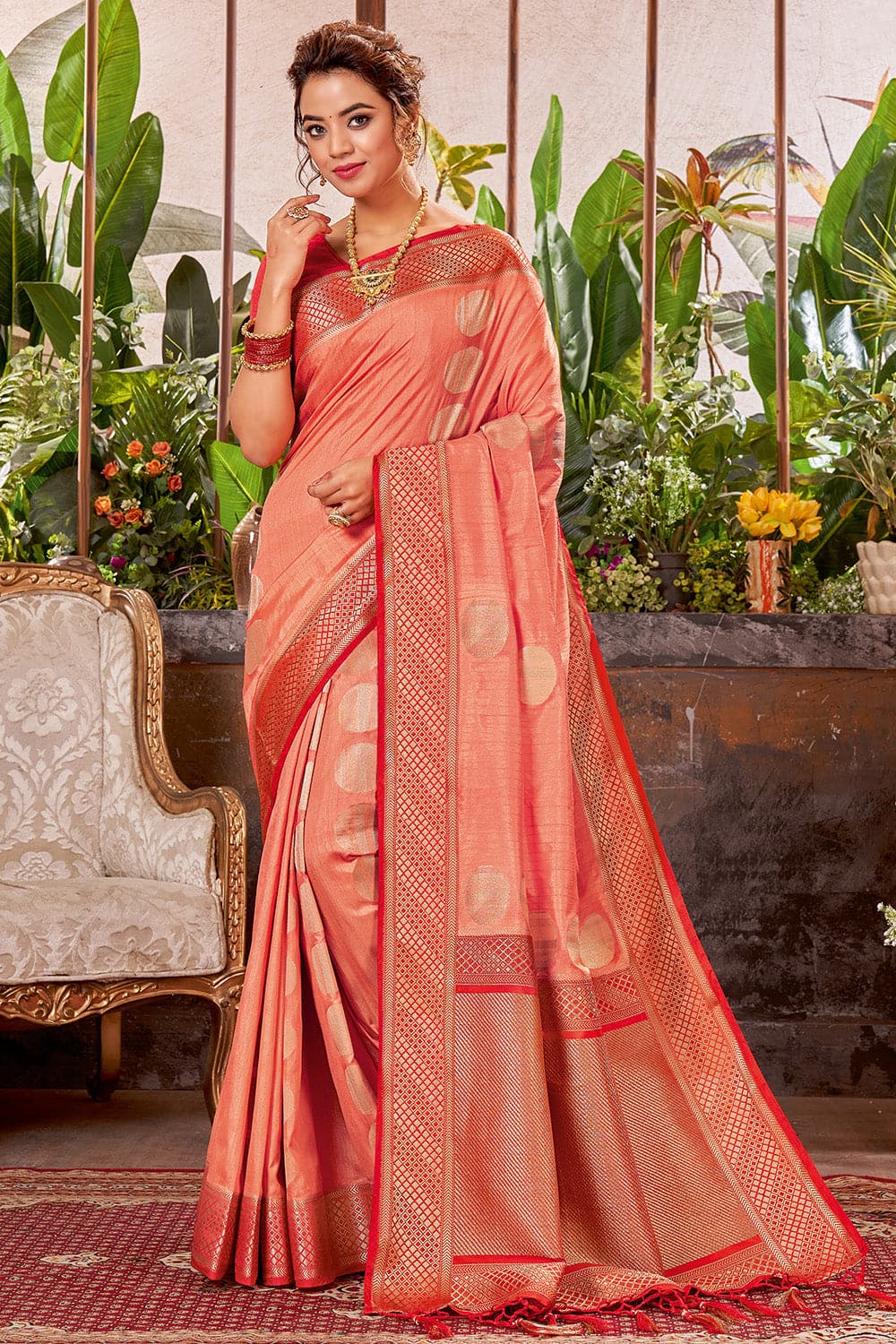Coral Sarees - Buy Coral Sarees Online at Best Prices